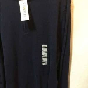 Sun River Clothing Co. Men’s Navy Blue Size XL 1/4 Zip Sweater NWT